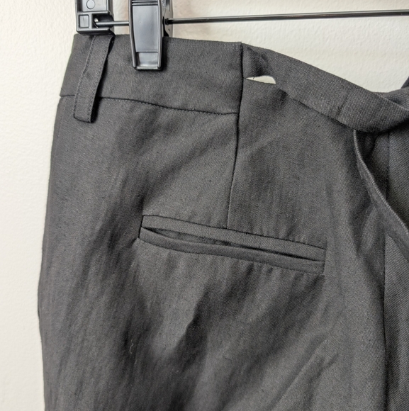 Societe Anonyme Linen Wool Blend Black Trouser Pants Italian 42 US Small - Picture 9 of 17